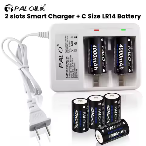 1.2V C Size Rechargeable Batteries C Size LR14 Rechargeable Ni-MH Battery Type C R14 Batteri for RC Camera Drone Accessories