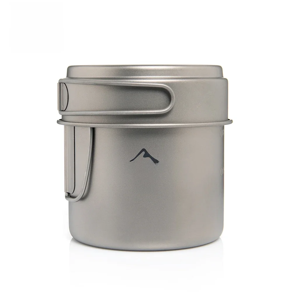 Widesea Camping Przenośny kubek Titanium Cooking 1100ML Garnek Pan Składane uchwyty Wędrówki Outdoor Ultralekka zastawa stołowa Naczynia kuchenne — zdjęcie 2