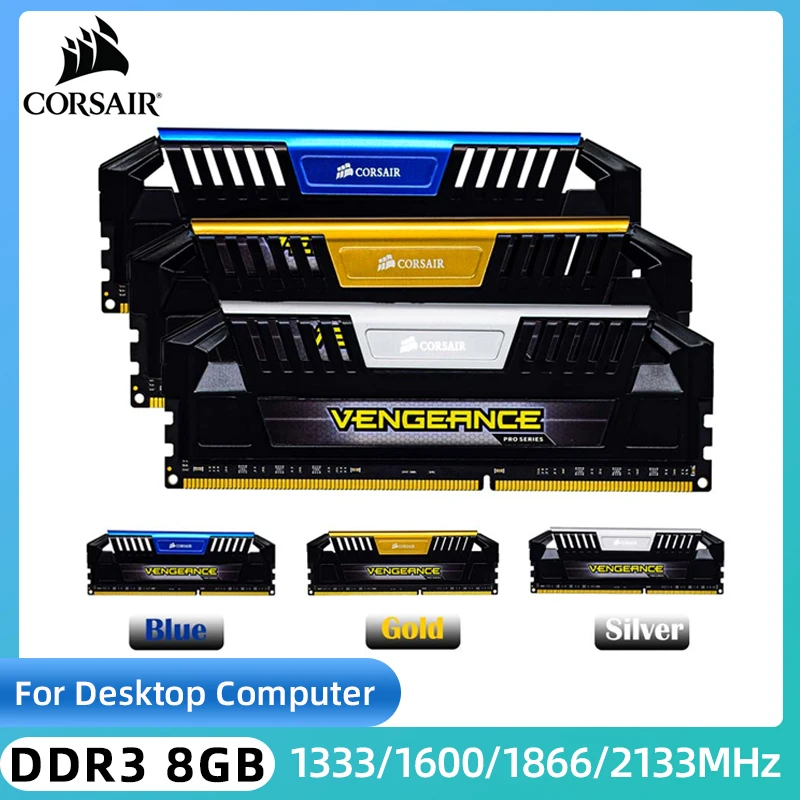 

CORSAIR Vengeance LPX DDR3 8GB 2133MHz 1866MHz 1600MHz 1333MHz Desktop Memory PC3-17000 14900 12800 240Pin 1.5V RAM Memory