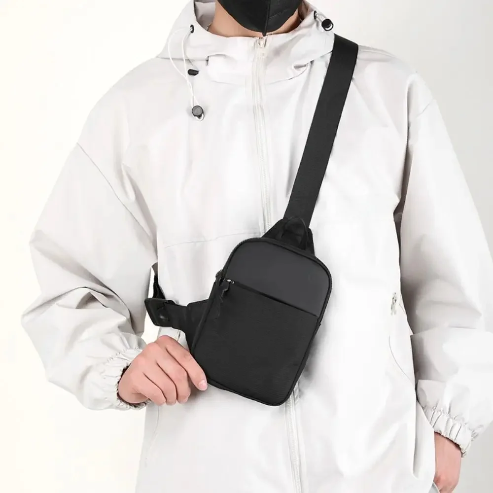 Männer Brust Tasche Mode Kleine Leinwand Schulter Umhängetaschen für Mann Mini Tuch Sling Sport Kreuz Telefon Männliche Handtasche