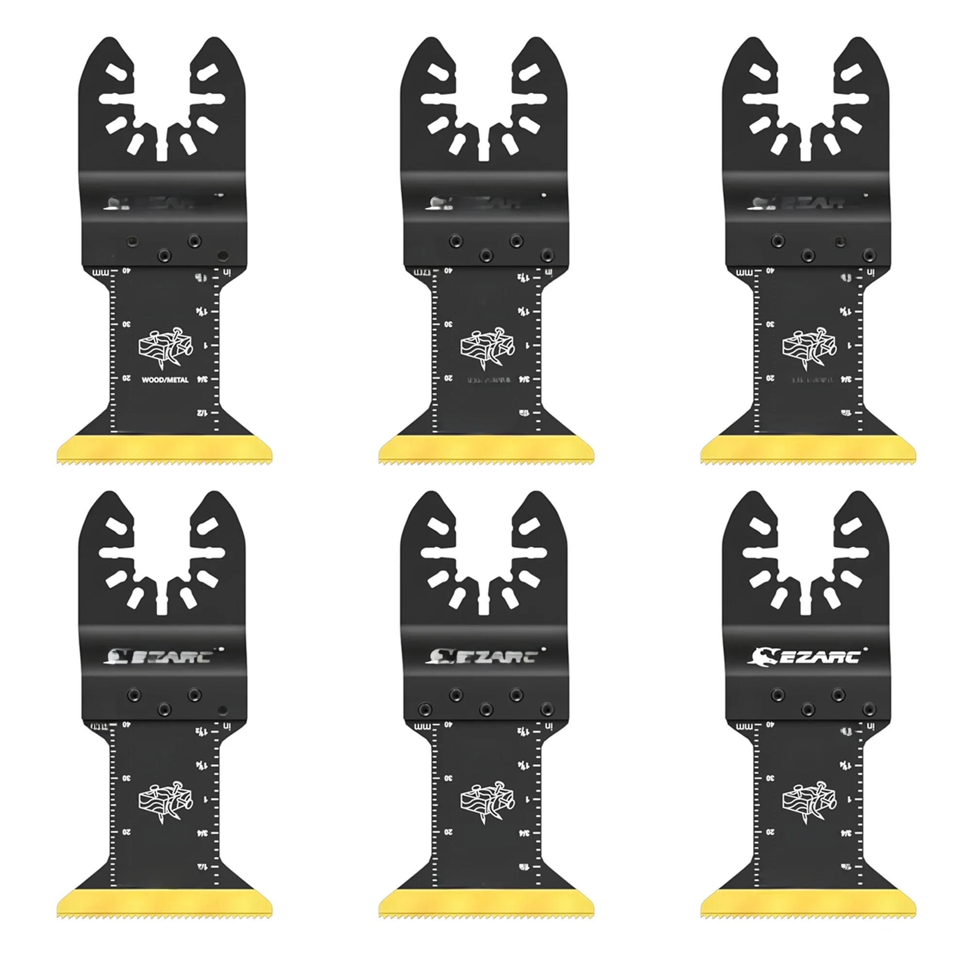 Lames de scie à lame oscillante en titane, accessoire d'outil oscillant, outil multifonctionnel pour couper les ongles du bois et du plastique 3/6 pièces