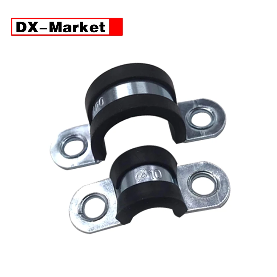 Klip pemasangan kabel klem sadel 6mm-60mm, klem karet baja galvanis, C003