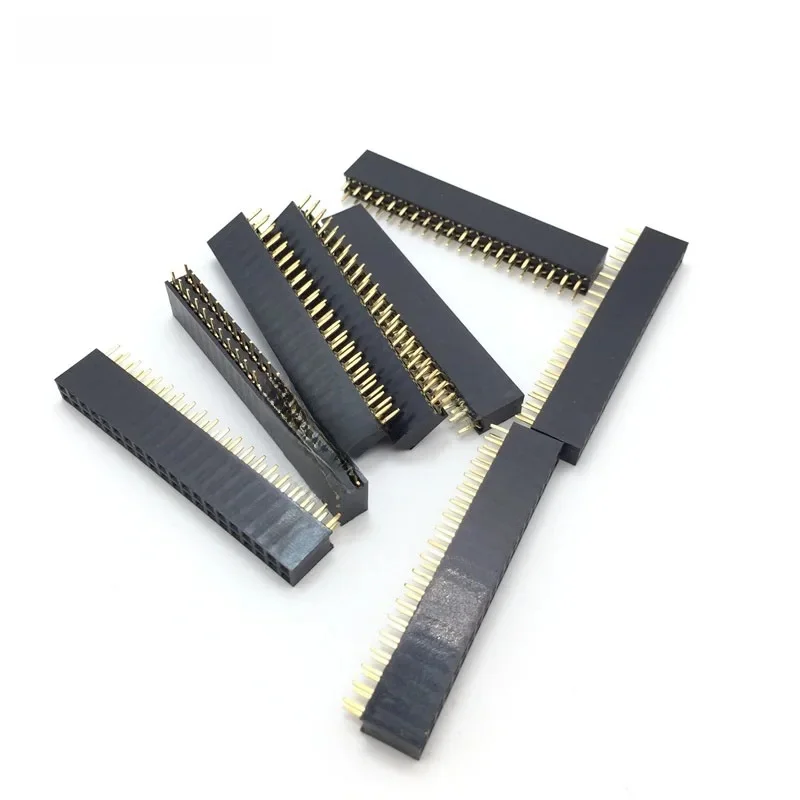 10 sztuk 2.54mm 2x20 40-Pin trzpień żeński nagłówek złącze wtykowe taśmy — zdjęcie 2
