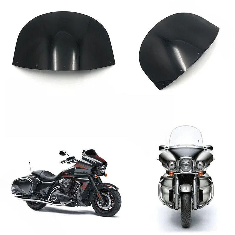 Dla VN1700 Vulcan 1700 Voyager ABS 09-17 Motocyklowa Szyba Przednia Owiewka Deflektory Wiatru Osłona Przeciwsłoneczna Vaquero ABS Czarna — 2