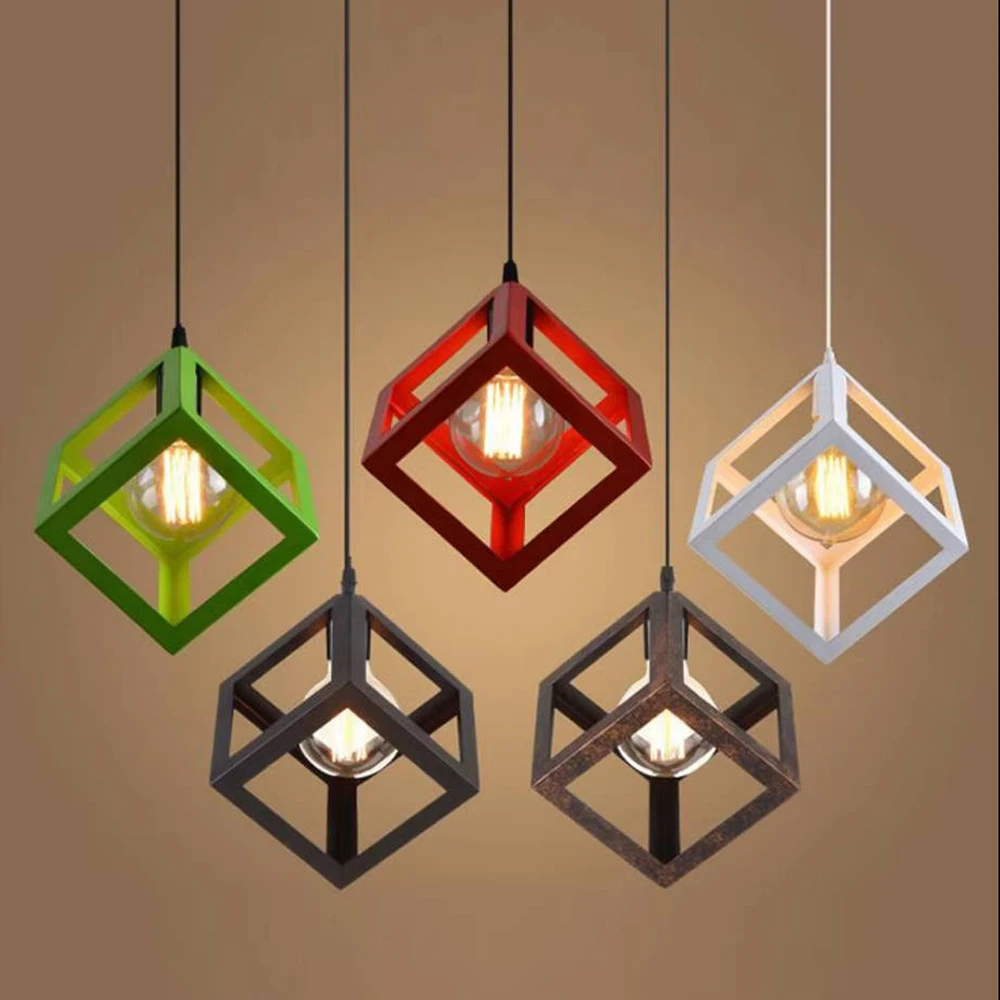 

Industrial Vintage Iron Pendant Light Shade Living Room Restaurant Kitchen Retro Loft Hanging Lamp Bedroom Bar lampara techo