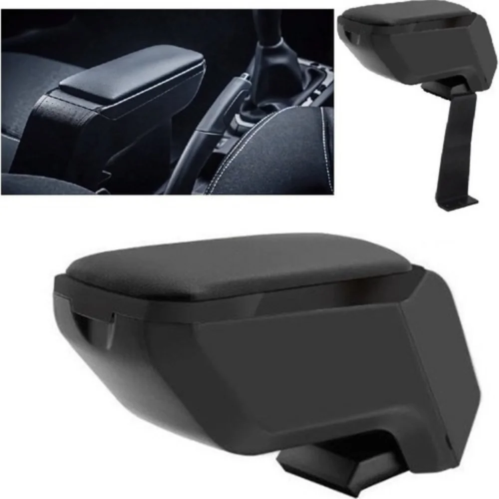 For Dacia Logan Mcv 2018 Model Armrest Armrest No Drilling Wide Chamber Black