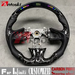 Customized carbon fiber car steering wheel for G35 G37 G37s Q50 Q60 QX30 QX50 QX60 upgraded sports steering