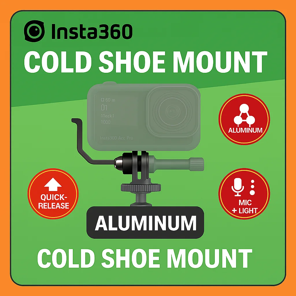 

Защелкивающийся адаптер холодного башмака для Insta360 Ace Pro/ Ace | Легкий металлический держатель для микрофона или заполняющего света