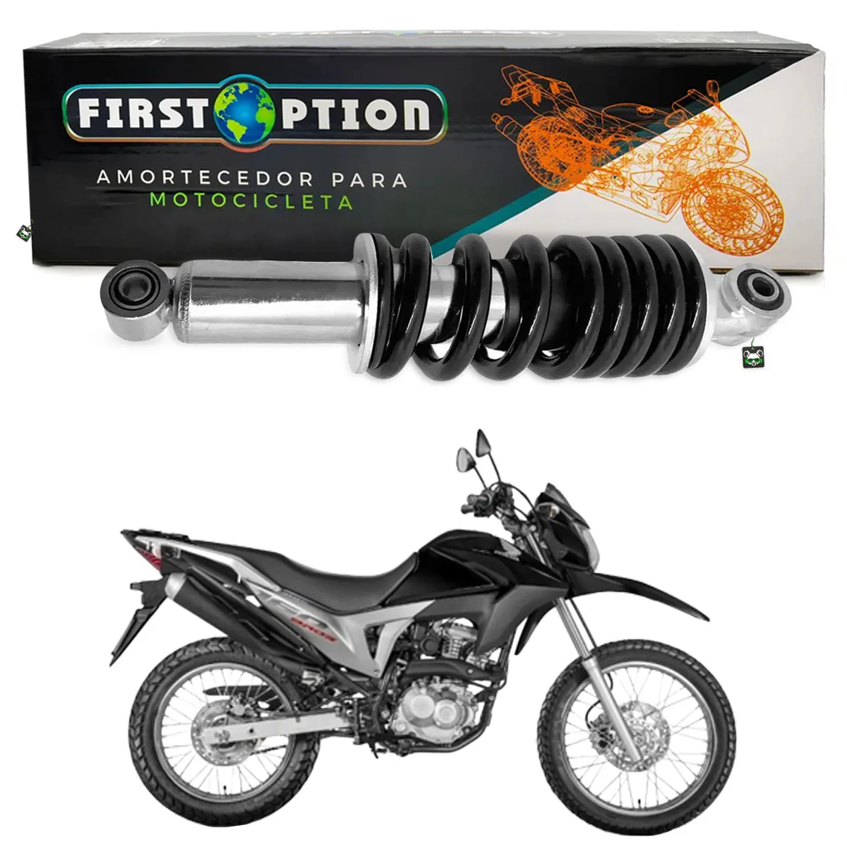Par Amortecedor Traseiro NXR 150 Bros 2003 2004 2005 2006 a 2014 2015