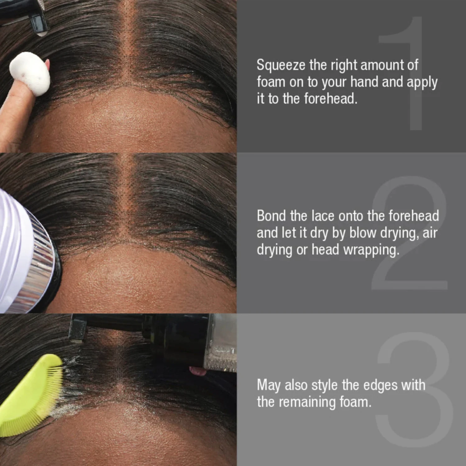 Ebin New York رابطة دانتيل عجيبة ، موس ذائب ، أونصة ، ، حبس أقصى مثالي لذوبان الدانتيل بدون خياطة