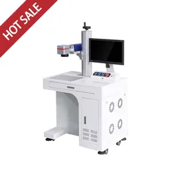 Fiber Laser Marking Machine Desktop Cabinet Desktop Stainless Steel Metal Plastic UV Laser Engraving and Coding Machine