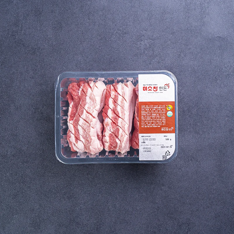 미소찬한돈 1등급 칼집 삽겹살, 목살 구이용(냉장)