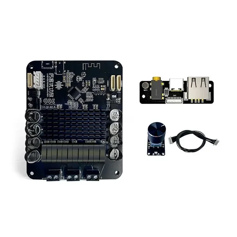 Bluetooth 5.0 DSP Digital 2.1 płyta wzmacniacza mocy subwoofera 70W*2+140W Tws AUX wejście USB 8V-24V — zdjęcie 2