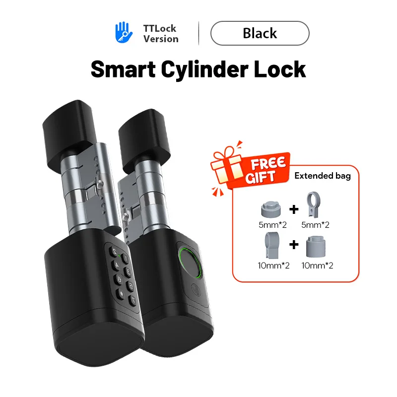 Euro TTLock APP Vingerafdruk of code Wachtwoord Digitale RFID-kaartcilinder Slim deurslot Elektronisch met Alexa Google Home