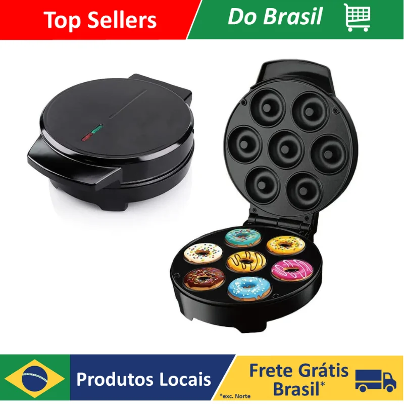 Mini Capacity Breakfast Donuts Machine For 7 Mini Electric Donut 110V Portable