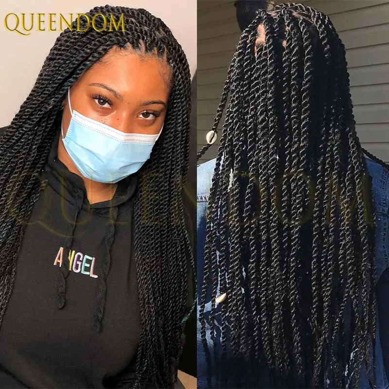 

Faux Locs Wig Selegalese Twist Braided Wigs Box Braided Wig For Black Women Synthetic Full Lace Frontal Wig Goddess Braids Wigs