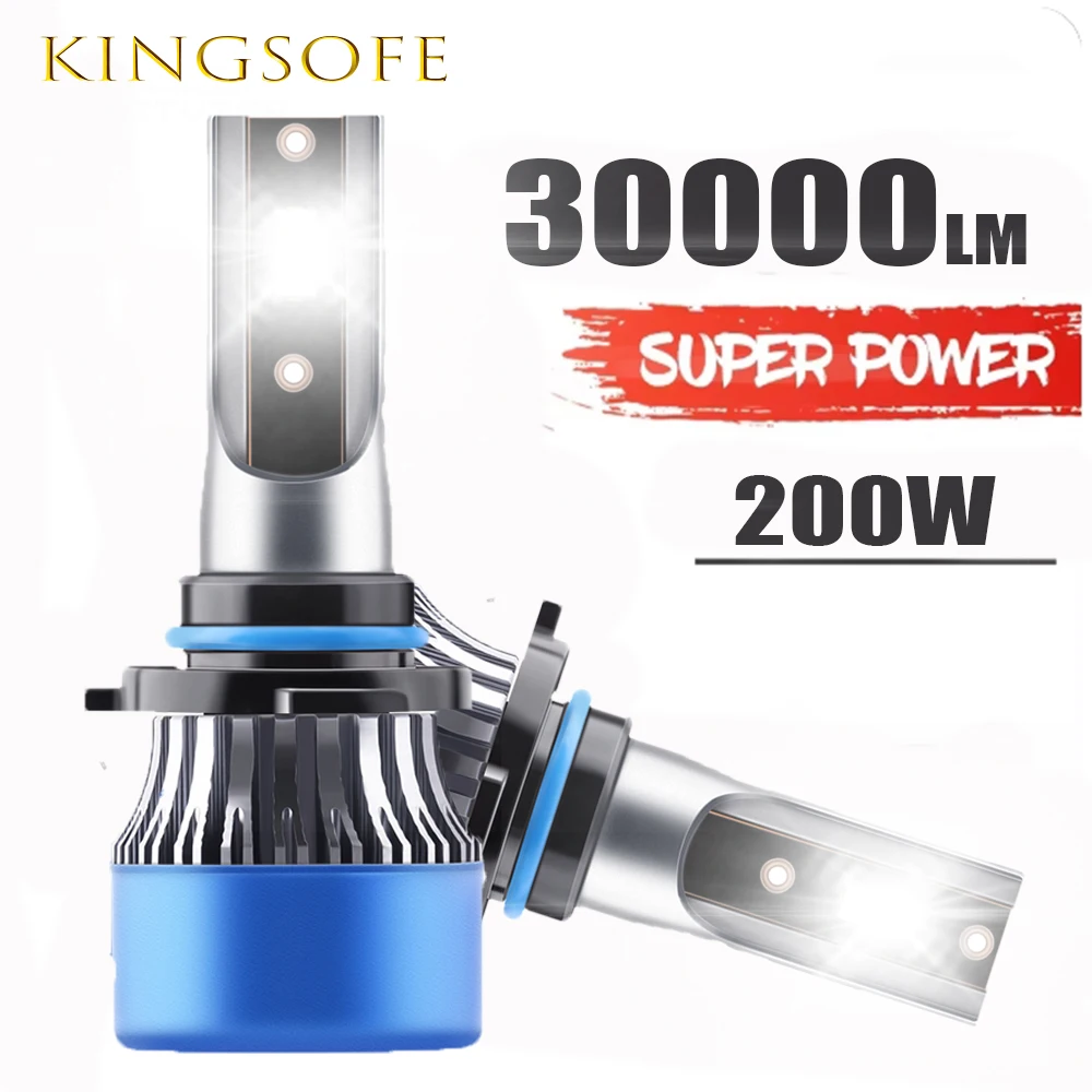 2X 30000LM H7 H1 H11 LED Headlight Bulb H13 9012 9007 9004 CSP 3570 Car Headlamp Auto Mini 9005 9006 Led Turbo Light 6500K 200W