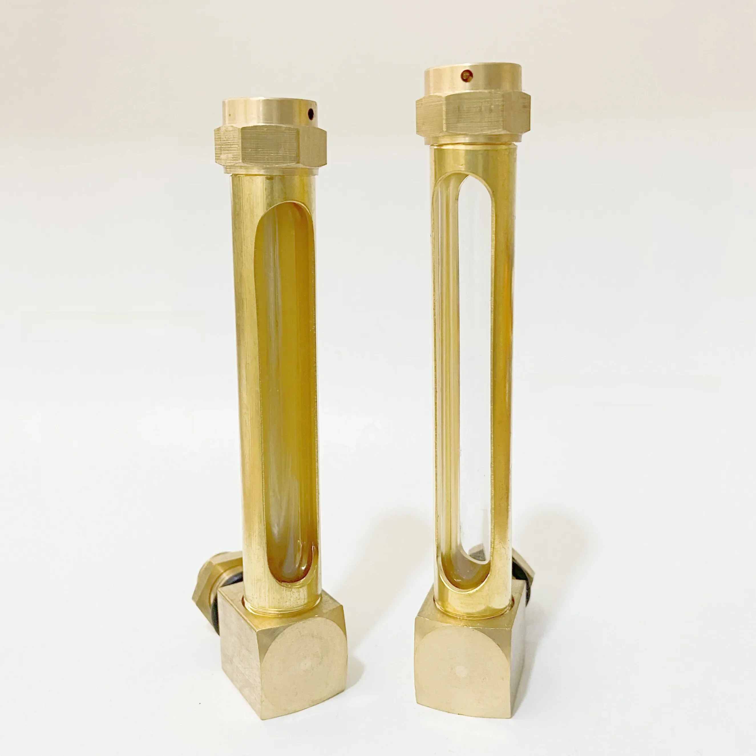 1/4 "3/8" 1/2 "BSP gwint męski w kształcie litery L rurowy mosiężny wskaźnik poziomu oleju w płynie wziernik wskaźnik poziomu oleju — zdjęcie 2