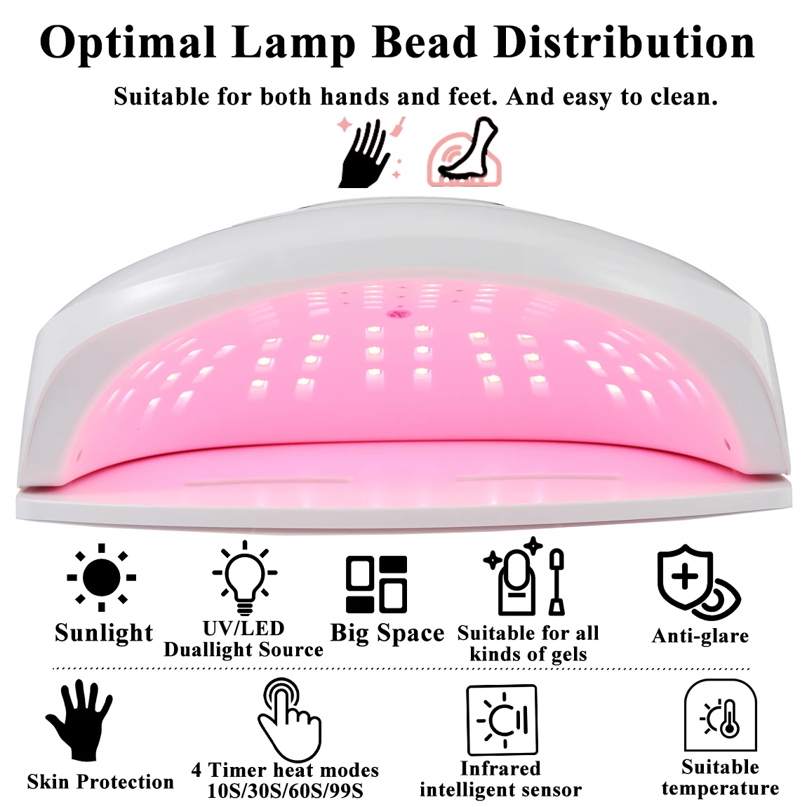 SUN X18 MAX المهنية مسمار تجفيف مصباح ل مانيكير الأظافر هلام آلة تجفيف البولندية مع الاستشعار التلقائي الأشعة فوق البنفسجية LED مسمار مصباح