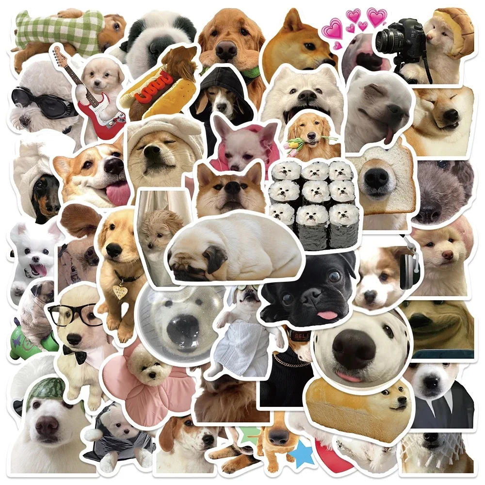 AliExpress jinhua vsco 50pcs Funny Animals Silly Dogs Meme Stickers For Laptop Guitar Phone Luggage Diary Bicycle