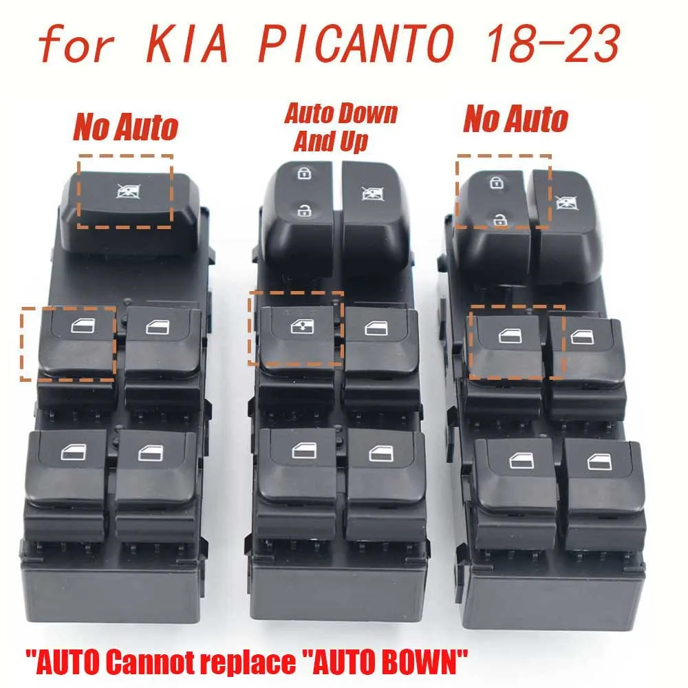 Power Window Control Switch 93571G6000 Master Control Panel Window Regulator Switch Car Window Parts For KIA PICANTO 2018-2023