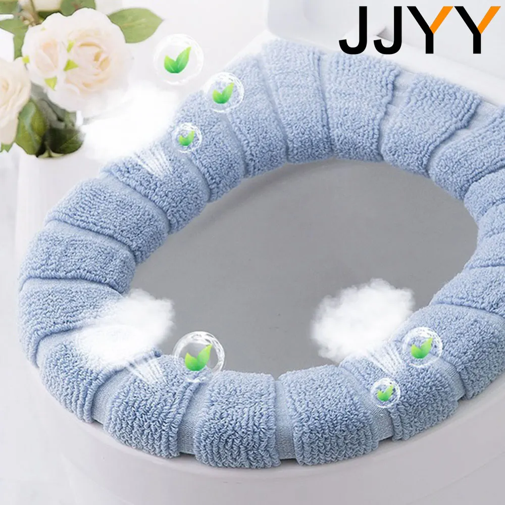 JJYY New Universal Warm Soft Washable Toilet Seat Cover Mat Closestool Toilet Lid Cover