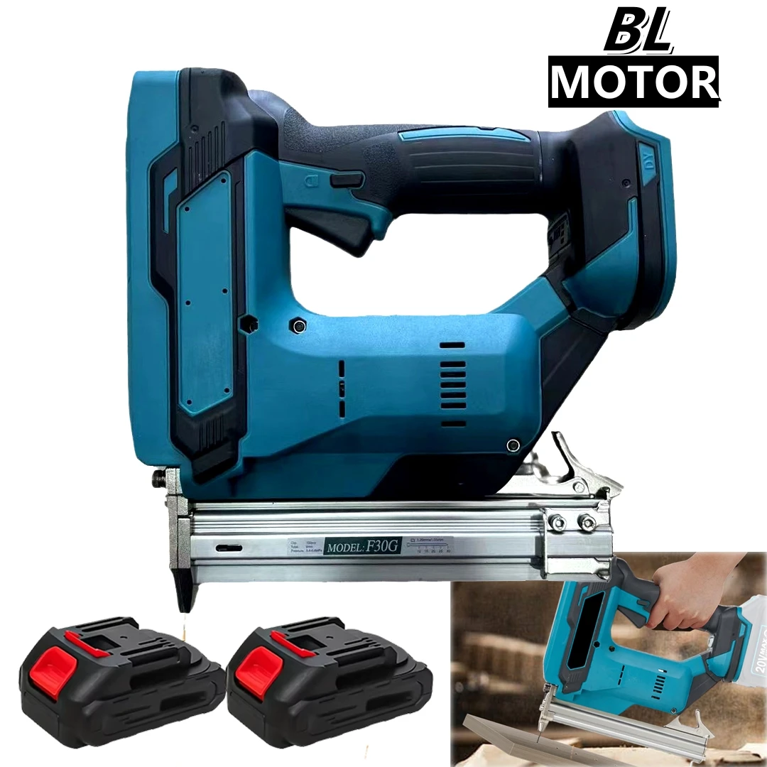 Pistola de Clavos Eléctrica Inalámbrica F30, Sin Escobillas, con Batería de Litio de 18V para Makita, para Trabajos en Madera