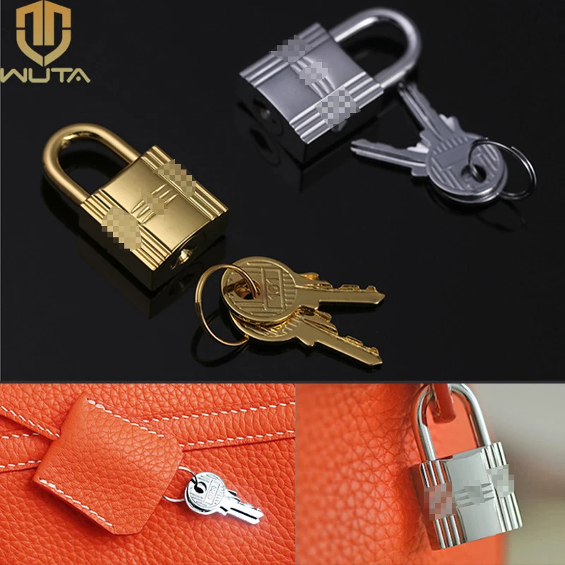 WUTA 100% Stainless Steel Clasp Turn Twist Lock Bucket Bag Lock Accessories Key Insert Lock DIY Leather Craft Handbag Bracelet