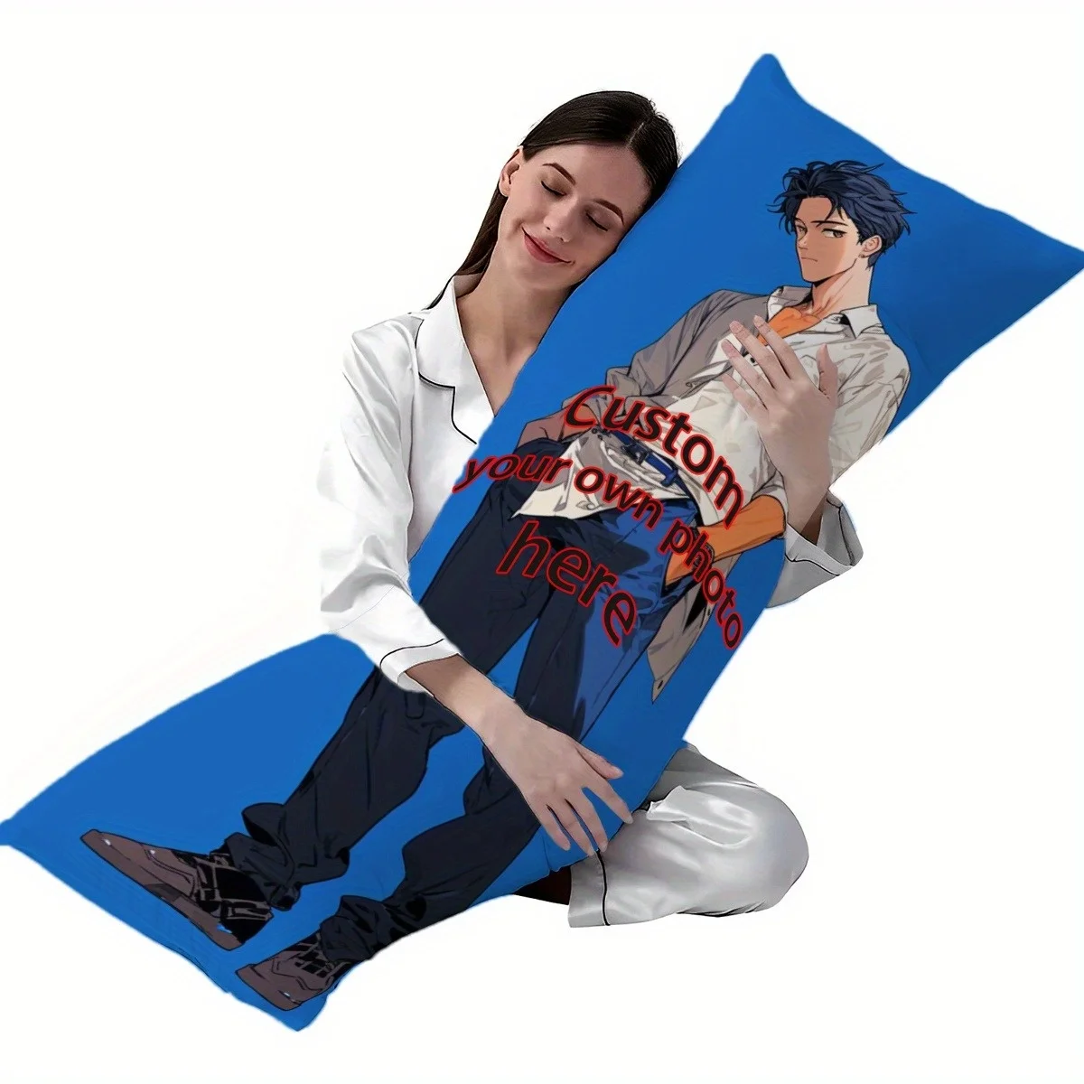 1 Custom Long Body Pillowcase – Anime-themed, featuring Thanksgiving, Christmas, and New Year designs; suitable for birthday gif
