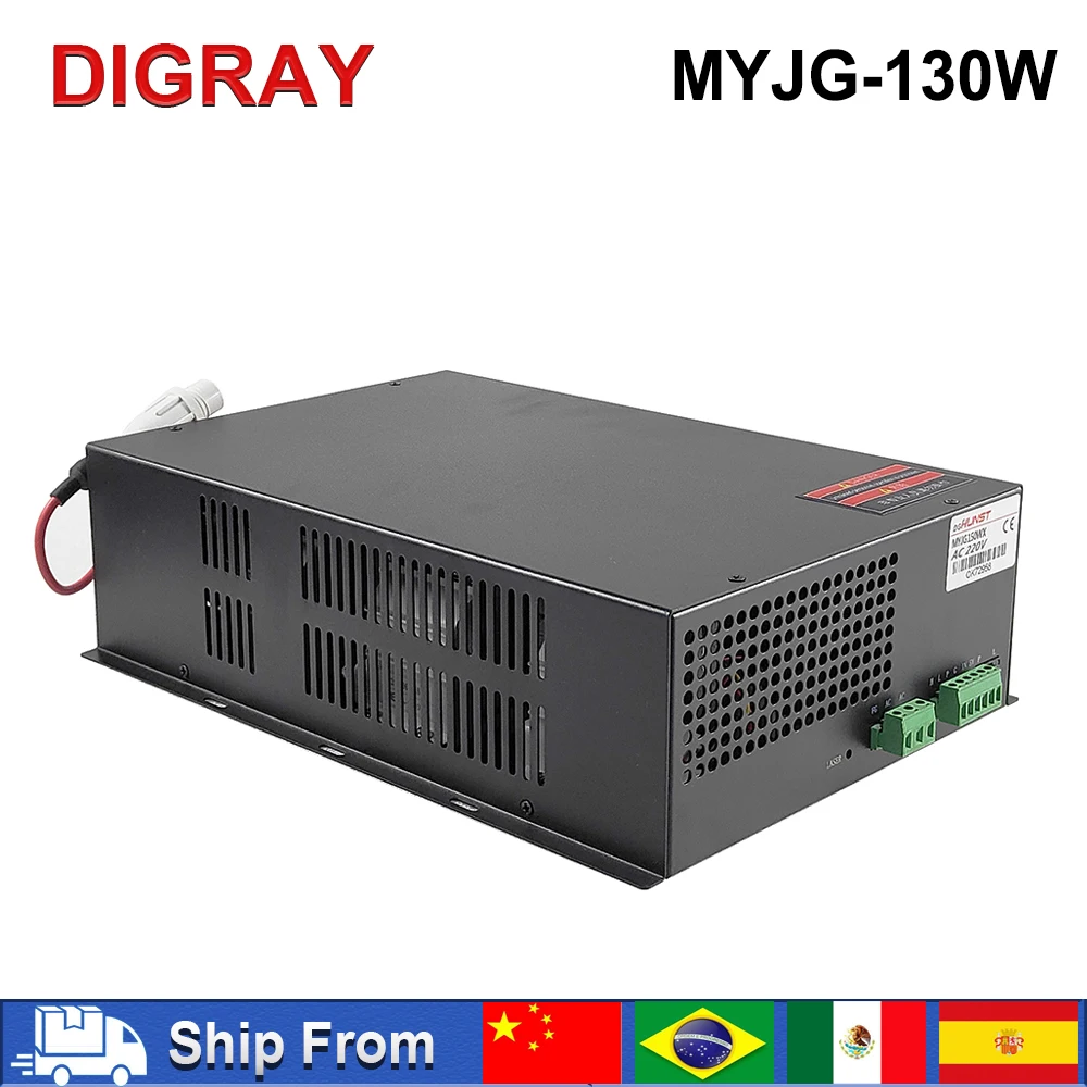 DIGRAY 130W Co2 Laser Power Supply MYJG-150W for 130W 150W Laser Cutting and Engraving Machine