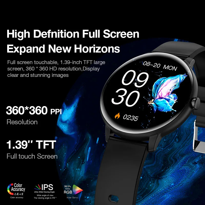 

Huafit GTRmini HD IP67 Waterproof Smart Watch 1.39'' Circular full touchscreen watch Extra long standby for Xiaomi HUAWEI iPhone
