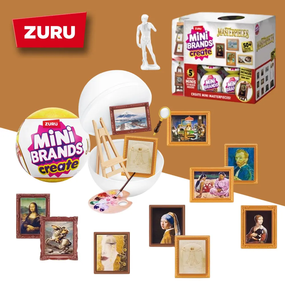 

Zuru 5 Surprise Ball Mini Brands Masterpieces Series 1 Mystery Box Miniature Miniverse Make It Mini Artwork Collection Toy Gift