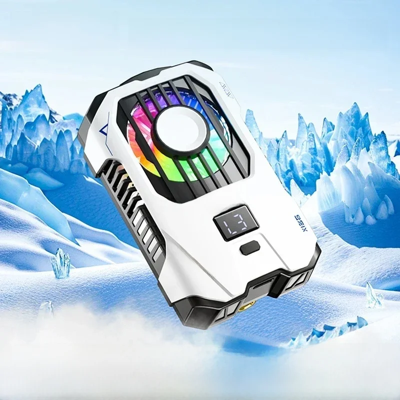 X136 Klips z tyłu telefonu komórkowego PUBG Game Cooler 2500mAH Półprzewodnikowy wentylator chłodzący do iPhone'a z systemem Android z wyświetlaczem cyfrowym — zdjęcie produktu 7