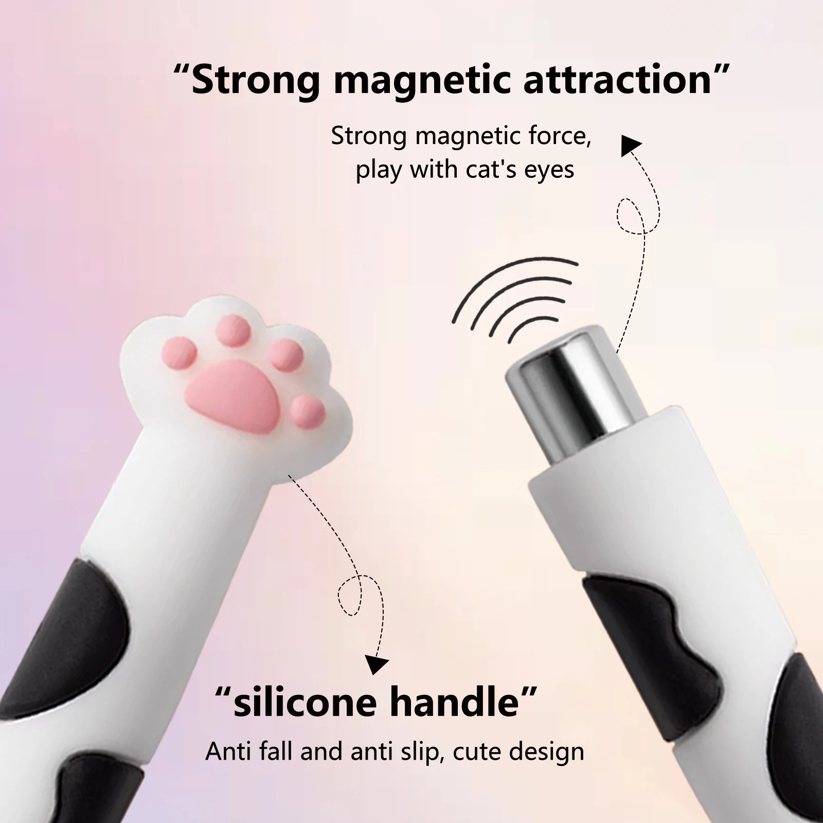 Cat Paw Strong Magnet Stick Nail Art Magnetic Rod for Cat Eye Gel Polish Manicure - Creative Pet-Themed Nail Tool