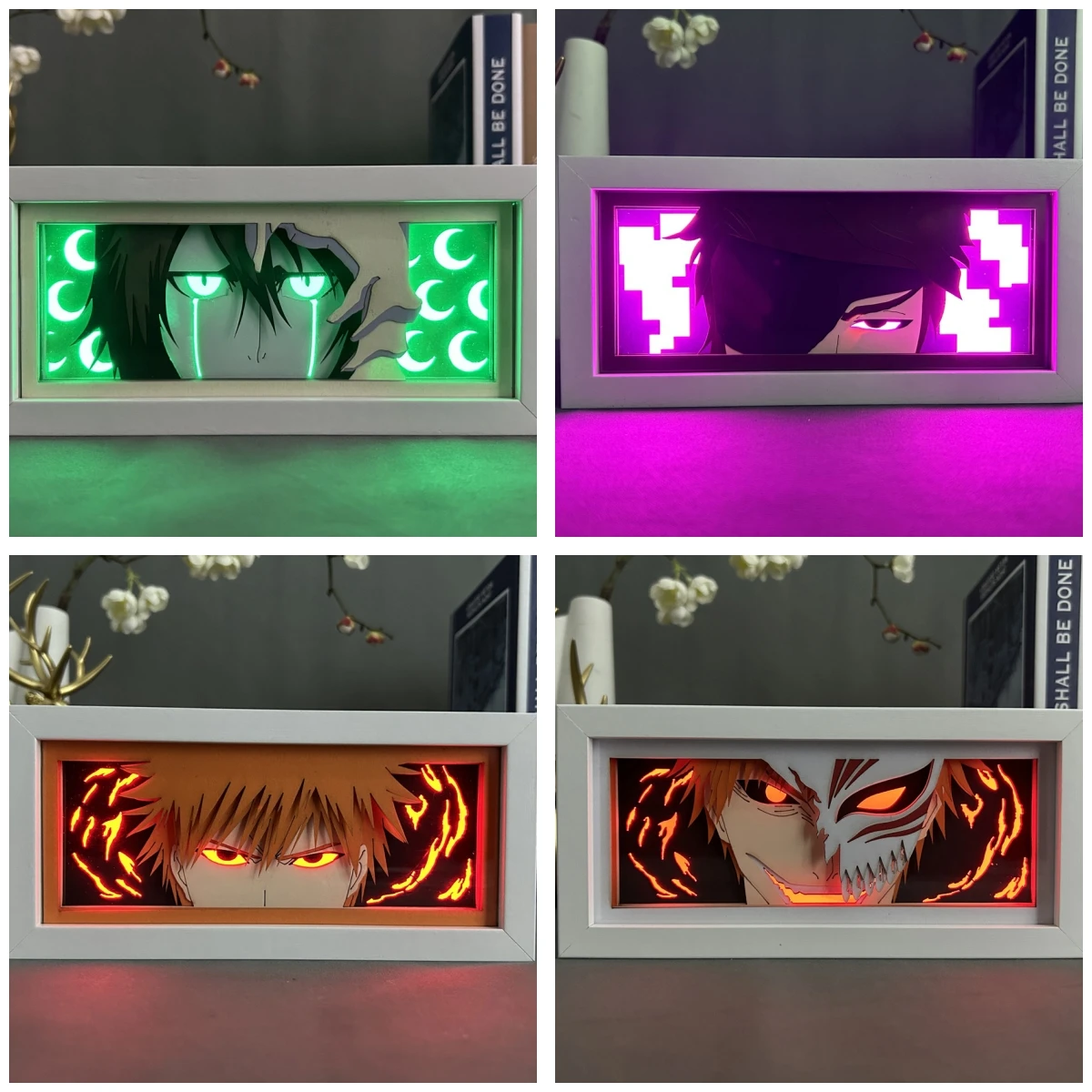 Anime LED Licht Bleichmittel Lampe für Raum dekor Papier geschnitten Schatten Box Geburtstags geschenk Nacht Nachtlicht Manga Licht box Ichigo Kurosaki