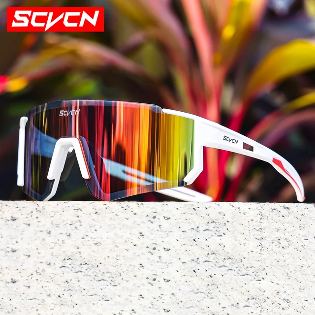 SCVCN nowe okulary przeciwsłoneczne na rower na świeżym powietrzu mężczyźni rower MTB okulary sportowe wspinaczka górska wędkarstwo kobiety rower jazda na rowerze gogle UV400