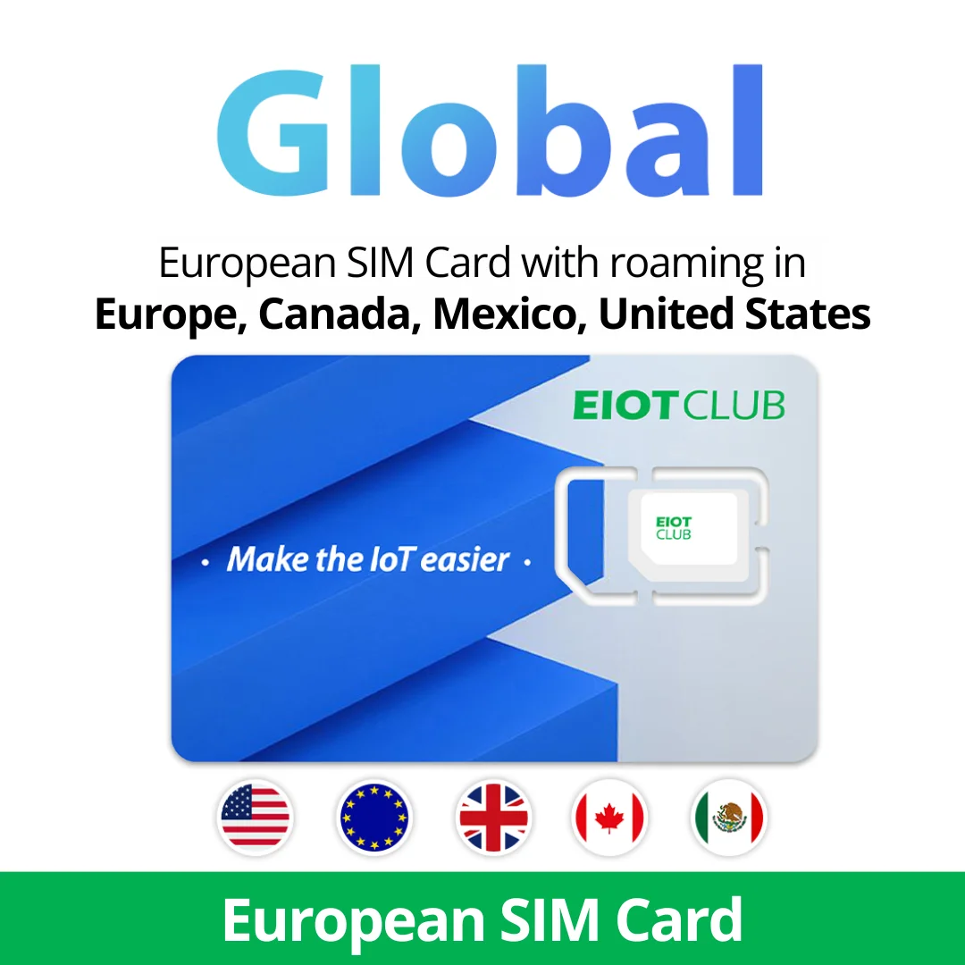 EIOTCLUB Global Travel SIM Card - 2GB 30DAY, Europe & USA & Canada & Mexico, Prepaid Data SIM, 5G High Speed, No Roaming Fee