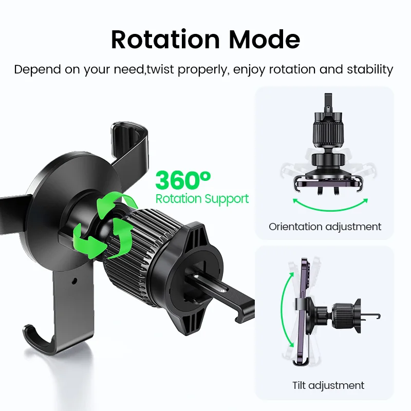 UGREEN Car Phone Holder Air Vent Phone Stand in Car For Mobile Phone Xiaomi Samsung iPhone 15 14 13 Cellphone Car  Holder Stand