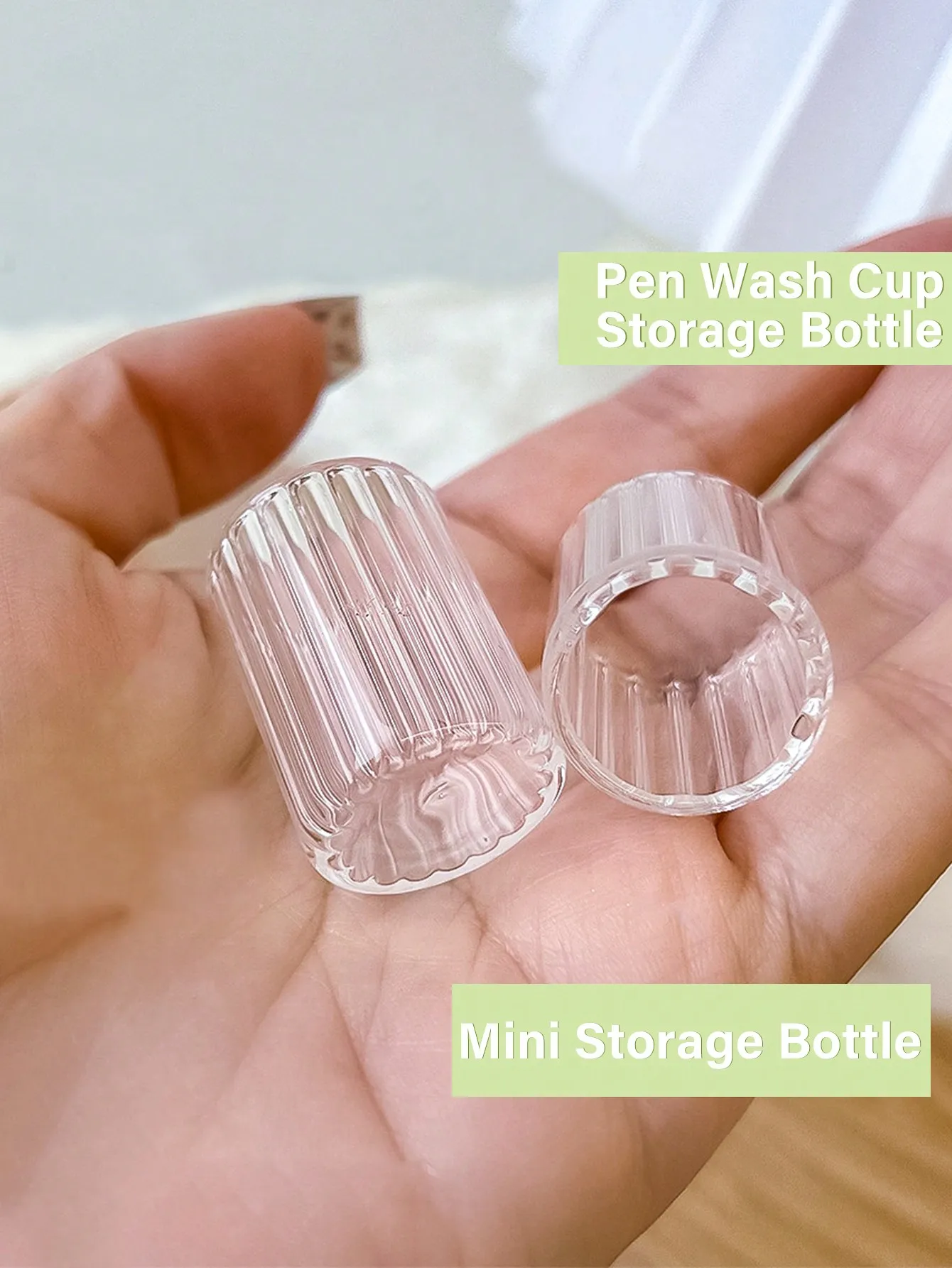 1/2pcs Glass Nail Storage Sterilized Bottle Multi-Functional Nail Drill Bit Holder Pen Wash Cup for Manicure Tool Disinfection