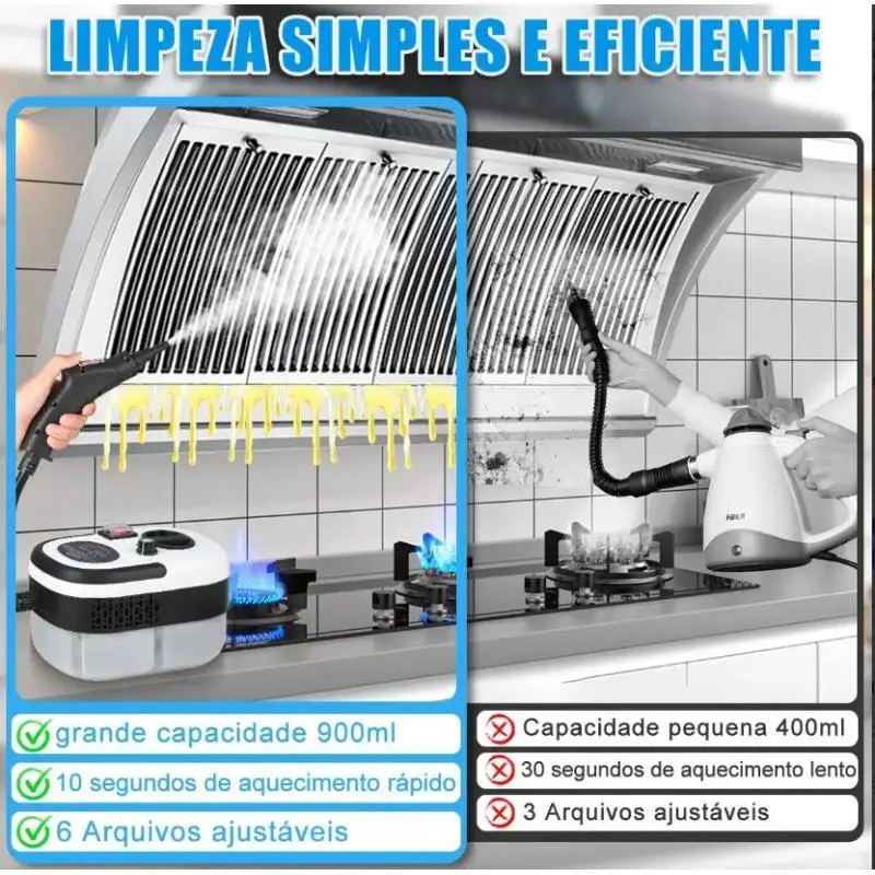 Ручной пароочиститель 2500 Вт, высокотемпературная пароочистка для кондиционера, кухонная стерилизация, дезинфектор, вилка европейского стандарта