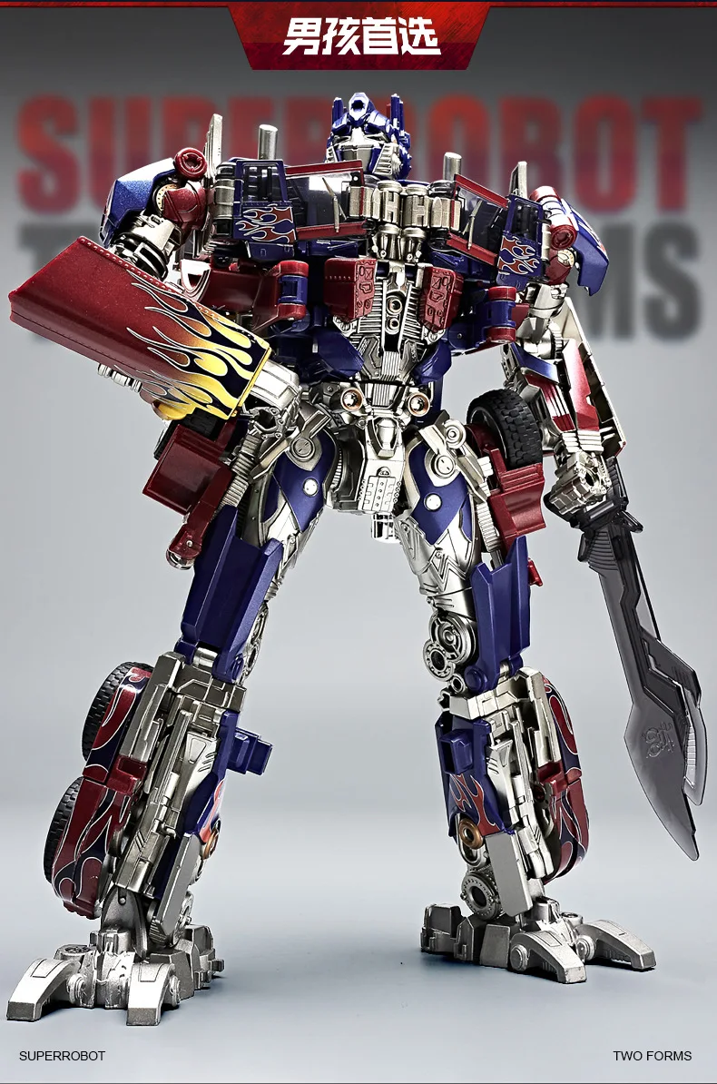 30CM Transformation Robot Toys Commander Optimus Alloy Robot Figuras Model Gift