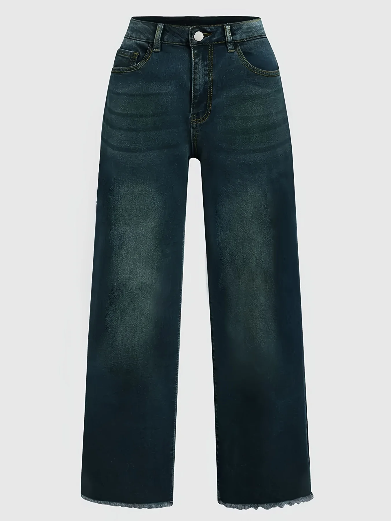 กางเกงยีนส์ขากว้างสำหรับผู้หญิง กางเกงยีนส์เอวสูงทรงบอยเฟรนด์ กางเกงยีนส์ลำลองทันสมัย