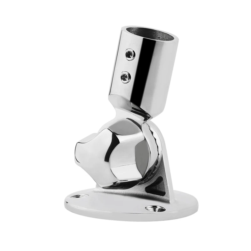 Marine Grade 316 Stainless Steel Adjustable Antenna Ratchet Deck Swivel Base Mount for Kayak Boat Marine Accessories 22mm/25mm