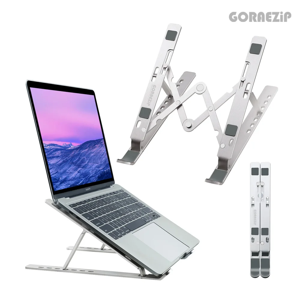 حامل لاب توب محمول من الألومنيوم ، حامل صغير قابل للطي ، حامل ماك بوك ، ملحقات الكمبيوتر ، ook