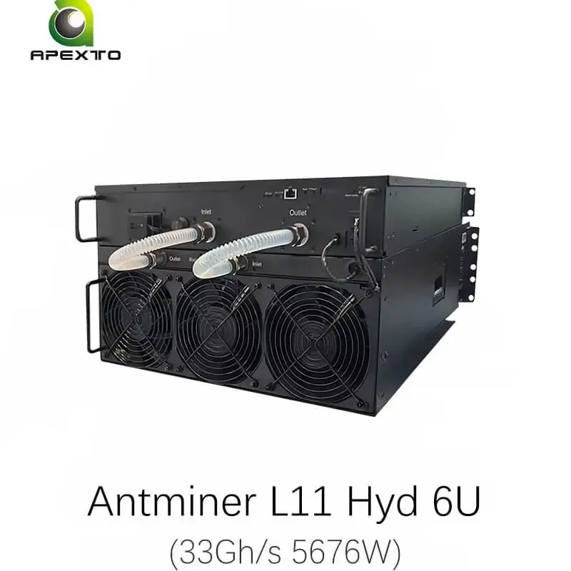

BUY 2 GET 1 FREE Bitmain Antminer L11 Hyd 6U Dogecoin Miner 33GH/S 5676W 220V New Brand Mining Machine for Digital Currency
