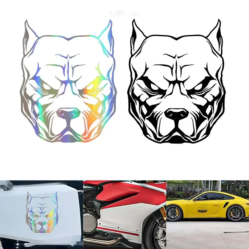 AliExpress UK 1pcs Motorcycle Car Body Helmet Sticker Laser Rainbow Dog Smile Badboy Logo Decals Reflective Stickers for Moto Bike
