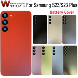 For Samsung Galaxy S23 S23 Plus Battery Cover With Camera Lens Door Housing Repairment Case For Samsung S23Plus Back Cover +Logo