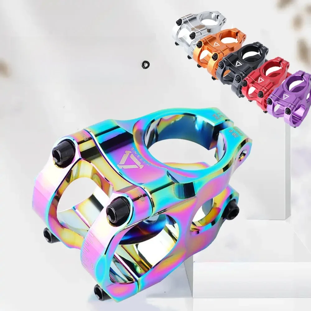 AliExpress NONE 35mm Purple Silver Red Orange Bike Stem For 31 8mm Handlebar Fork Short Bike Stem Clamp 31.8 Aluminum Mountain Bicycle Bridge