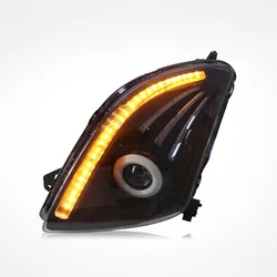 Car LED Headlights Assembly For Suzuki Swift 2005-2016 DRL Daytime Running Light Streamer Turn Signal Indicator Front Lamp