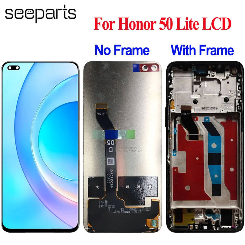 

Tested Working For Honor 50 Lite LCD Display Touch Screen Digitizer Assembly NTN-L22 NTN-LX1 LX3 Display Screen Replacement